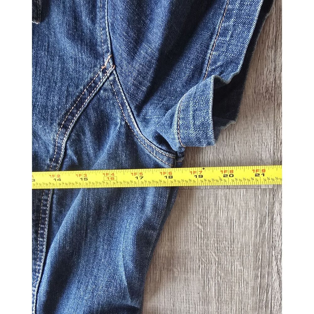 Jessica Simpson Denim Jumper Wide Leg Short Sleeve Stretch Blue Size 13 Tall - Picture 2 of 12